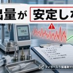 フィラー入り接着剤の吐出量が安定しないときに見直すべきポイント